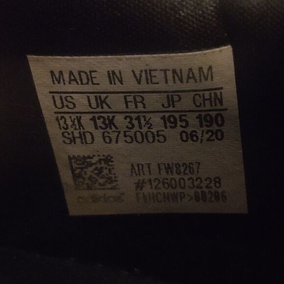 Adidas ZX 2K Flux C Core Black Grey FW8267 Size 13.5K, Pre Owned, Grade School - Picture 6 of 6